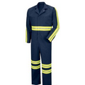 Red Kap Enhanced Visibility Twill Action Back Coverall - Navy Blue/Yellow/Silver